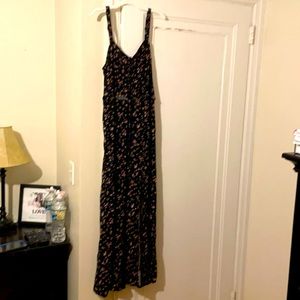 Black floral maxi dress